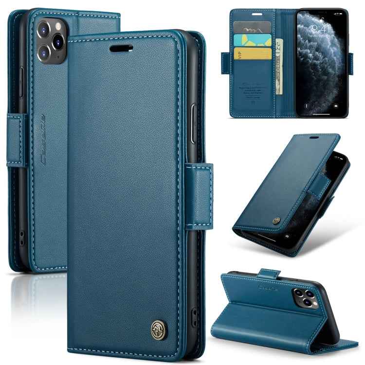 CaseMe 023 Butterfly Buckle Litchi Texture RFID Anti-theft Leather Phone Case, For iPhone 11 Pro, For iPhone 11 Pro Max, For iPhone XS Max, For iPhone XS, For iPhone XR, For iPhone SE 2022/SE 2020/6/7/8, For iPhone 6 Plus/7 Plus/8 Plus