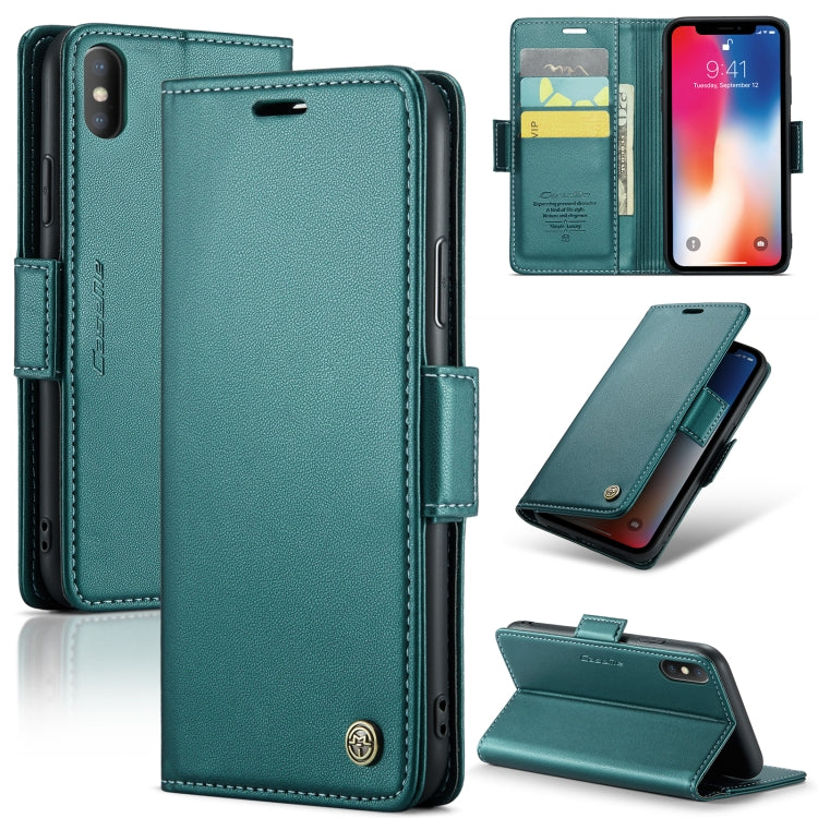 CaseMe 023 Butterfly Buckle Litchi Texture RFID Anti-theft Leather Phone Case, For iPhone 11 Pro, For iPhone 11 Pro Max, For iPhone XS Max, For iPhone XS, For iPhone XR, For iPhone SE 2022/SE 2020/6/7/8, For iPhone 6 Plus/7 Plus/8 Plus