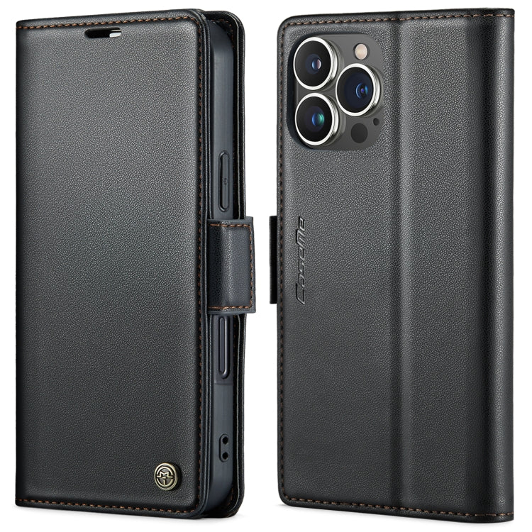 CaseMe 023 Butterfly Buckle Litchi Texture RFID Anti-theft Leather Phone Case, For iPhone 15 Pro Max, For iPhone 14, For iPhone 14 Plus, For iPhone 15 Pro, For iPhone 15 Plus, For iPhone 14 Pro, For iPhone 14 Pro Max, For iPhone 15