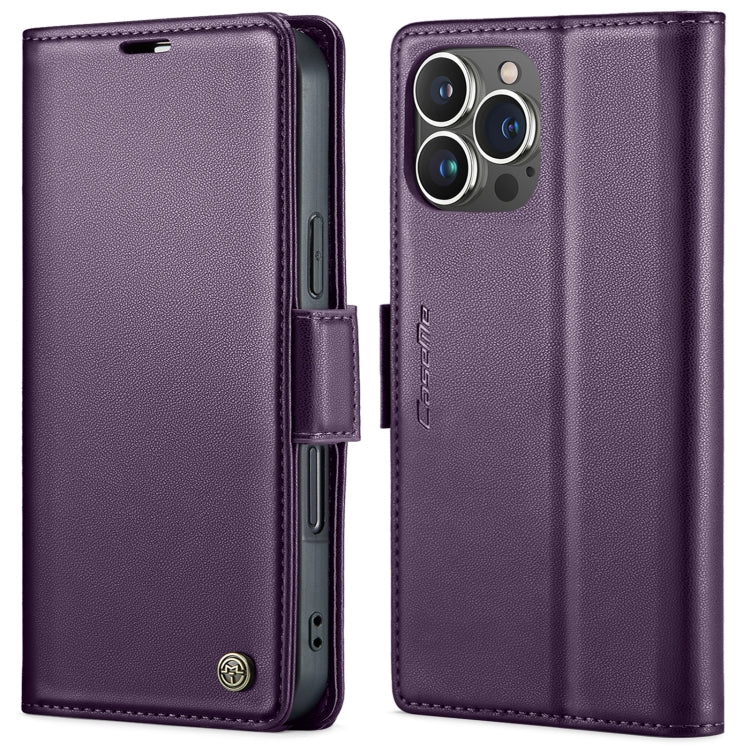 CaseMe 023 Butterfly Buckle Litchi Texture RFID Anti-theft Leather Phone Case, For iPhone 15 Pro Max, For iPhone 14, For iPhone 14 Plus, For iPhone 15 Pro, For iPhone 15 Plus, For iPhone 14 Pro, For iPhone 14 Pro Max, For iPhone 15