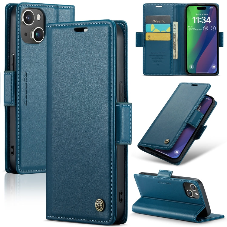 CaseMe 023 Butterfly Buckle Litchi Texture RFID Anti-theft Leather Phone Case, For iPhone 15 Pro Max, For iPhone 14, For iPhone 14 Plus, For iPhone 15 Pro, For iPhone 15 Plus, For iPhone 14 Pro, For iPhone 14 Pro Max, For iPhone 15