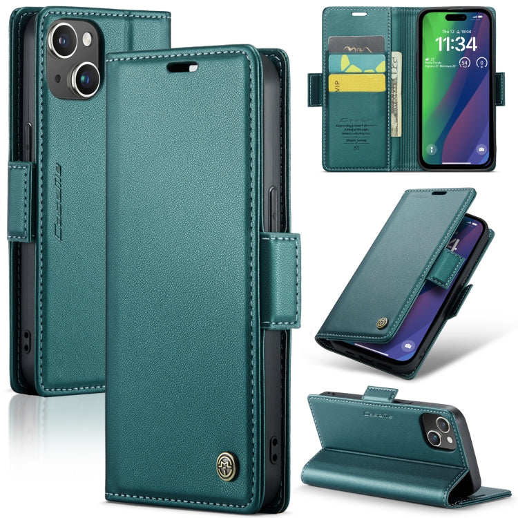 CaseMe 023 Butterfly Buckle Litchi Texture RFID Anti-theft Leather Phone Case, For iPhone 15 Pro Max, For iPhone 14, For iPhone 14 Plus, For iPhone 15 Pro, For iPhone 15 Plus, For iPhone 14 Pro, For iPhone 14 Pro Max, For iPhone 15