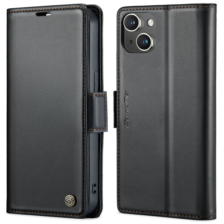 CaseMe 023 Butterfly Buckle Litchi Texture RFID Anti-theft Leather Phone Case, For iPhone 15 Pro Max, For iPhone 14, For iPhone 14 Plus, For iPhone 15 Pro, For iPhone 15 Plus, For iPhone 14 Pro, For iPhone 14 Pro Max, For iPhone 15