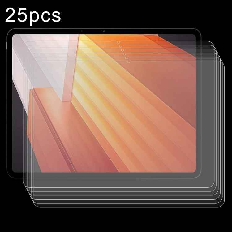 25pcs 9H 0.3mm Explosion-proof Tempered Glass Film, For vivo Pad5e / iQOO Pad5e, For vivo Pad SE 12.3 inch, For vivo Pad 3, For vivo iQOO Pad2 Pro 13 inch, For vivo iQOO Pad2 12.1 / OnePlus Pad Pro, For vivo iQOO Pad
