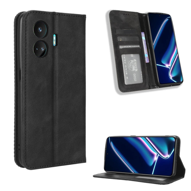 Magnetic Buckle Retro Texture Leather Phone Case, For Realme C65 4G, For Realme GT Neo5 SE