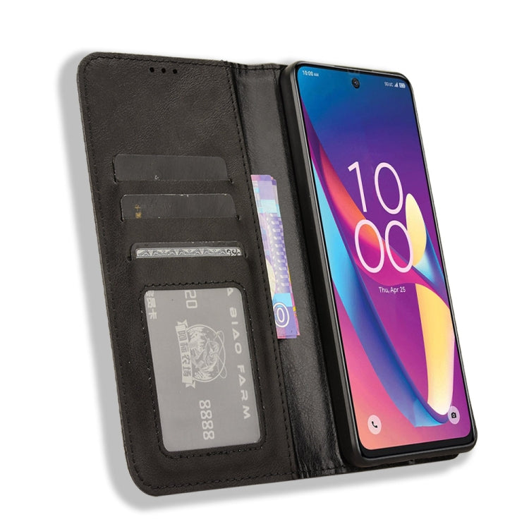 Magnetic Buckle Retro Texture Leather Phone Case, For TCL 50 XL 5G, For TCL 50 5G, For TCL 50 SE 4G, For TCL 501 4G, For TCL 505 4G, For TCL 502, For TCL 40 XE 5G / 40 NxtPaper 5G, For TCL 40 NxtPaper 4G, For TCL 40 XE 5G, For TCL 40 XL, For TCL ION X