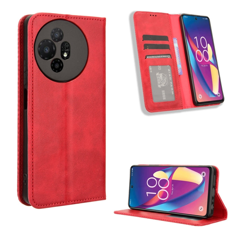 Magnetic Buckle Retro Texture Leather Phone Case, For TCL 50 XL 5G, For TCL 50 5G, For TCL 50 SE 4G, For TCL 501 4G, For TCL 505 4G, For TCL 502, For TCL 40 XE 5G / 40 NxtPaper 5G, For TCL 40 NxtPaper 4G, For TCL 40 XE 5G, For TCL 40 XL, For TCL ION X