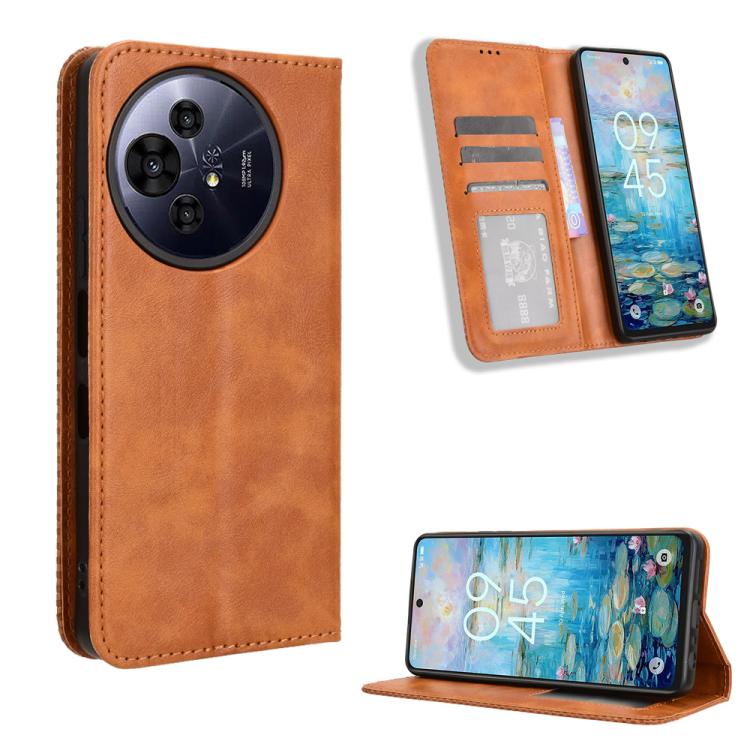 Magnetic Buckle Retro Texture Leather Phone Case, For TCL K70 SE T453D, For TCL K70 4G / K70 Power 4G, For TCL NxtPaper 70 Pro 5G, For TCL K32 5G / K33 5G, For TCL NxtPaper 60 Ultra 5G, For TCL 60 SE NxtPaper 5G, For TCL 60 NxtPaper, For TCL 605 / 60 S...
