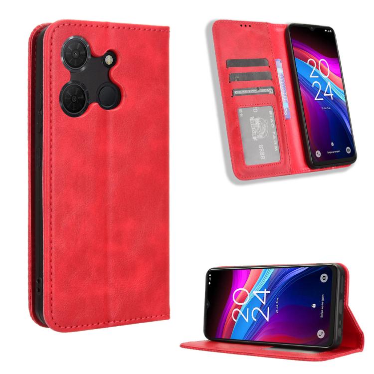 Magnetic Buckle Retro Texture Leather Phone Case, For TCL K70 SE T453D, For TCL K70 4G / K70 Power 4G, For TCL NxtPaper 70 Pro 5G, For TCL K32 5G / K33 5G, For TCL NxtPaper 60 Ultra 5G, For TCL 60 SE NxtPaper 5G, For TCL 60 NxtPaper, For TCL 605 / 60 S...