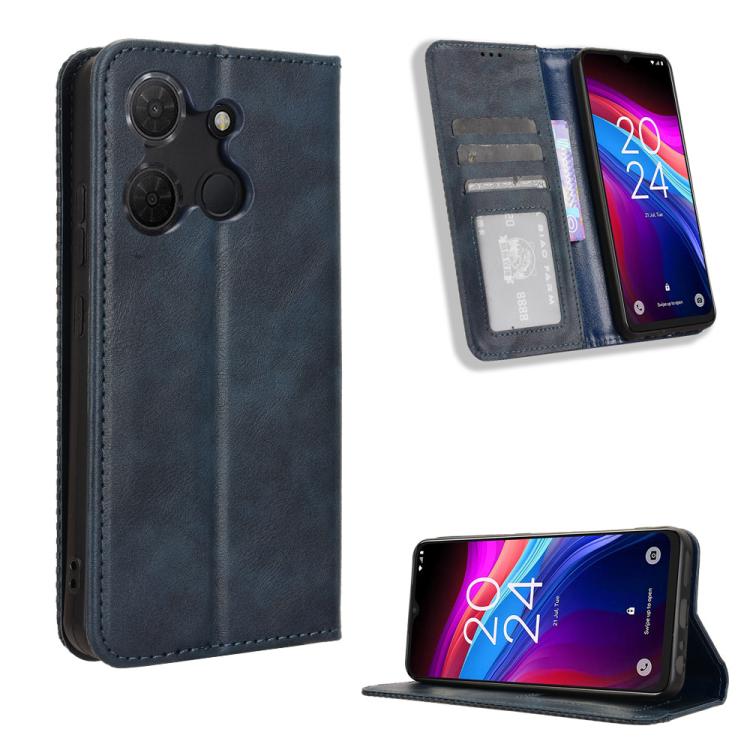 Magnetic Buckle Retro Texture Leather Phone Case, For TCL K70 SE T453D, For TCL K70 4G / K70 Power 4G, For TCL NxtPaper 70 Pro 5G, For TCL K32 5G / K33 5G, For TCL NxtPaper 60 Ultra 5G, For TCL 60 SE NxtPaper 5G, For TCL 60 NxtPaper, For TCL 605 / 60 S...