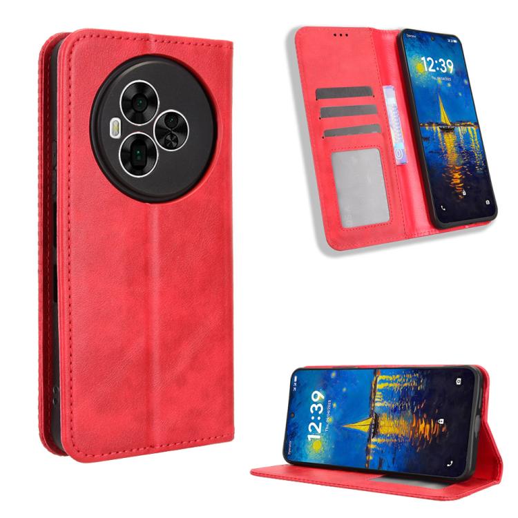 Magnetic Buckle Retro Texture Leather Phone Case, For TCL K70 SE T453D, For TCL K70 4G / K70 Power 4G, For TCL NxtPaper 70 Pro 5G, For TCL K32 5G / K33 5G, For TCL NxtPaper 60 Ultra 5G, For TCL 60 SE NxtPaper 5G, For TCL 60 NxtPaper, For TCL 605 / 60 S...