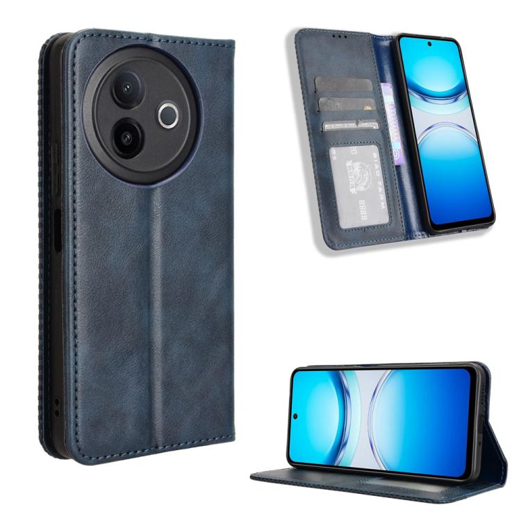 Magnetic Buckle Retro Texture Leather Phone Case