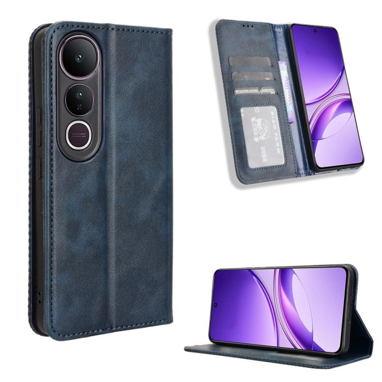 Magnetic Buckle Retro Texture Leather Phone Case