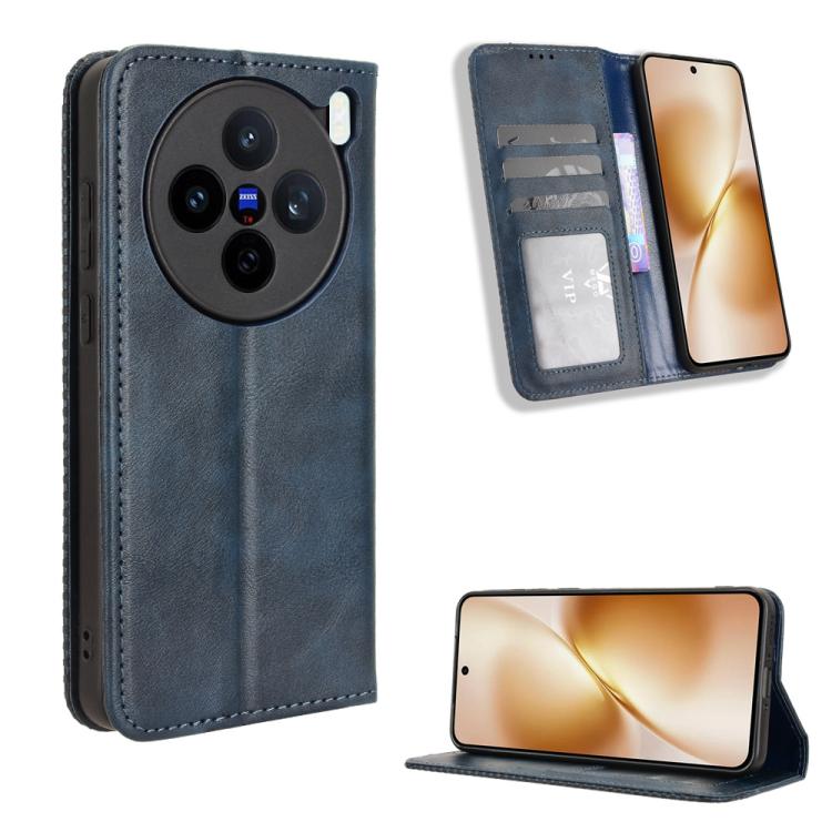 Magnetic Buckle Retro Texture Leather Phone Case