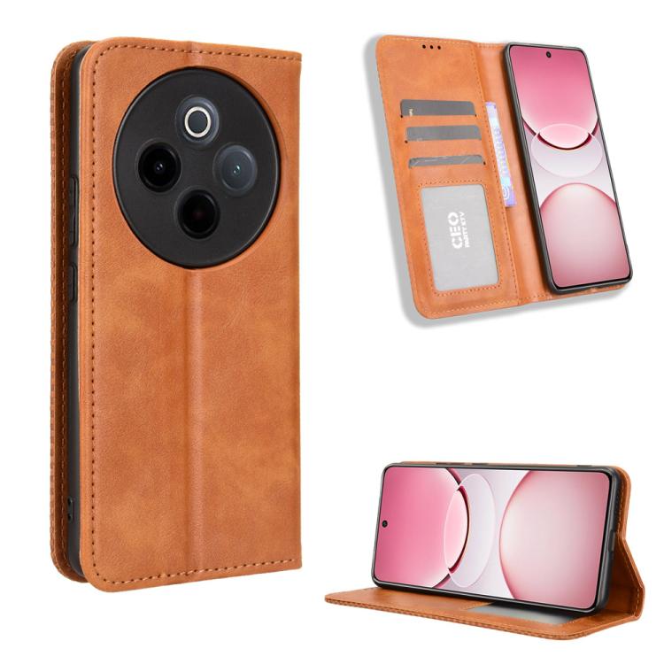 Magnetic Buckle Retro Texture Leather Phone Case