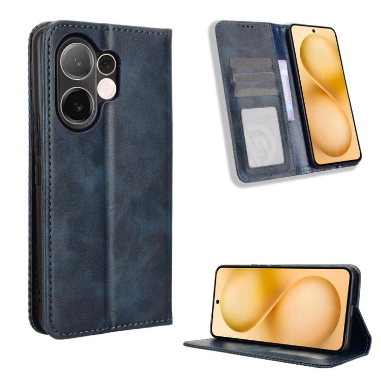 Magnetic Buckle Retro Texture Leather Phone Case