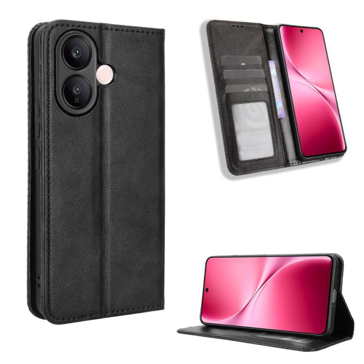 Magnetic Buckle Retro Texture Leather Phone Case