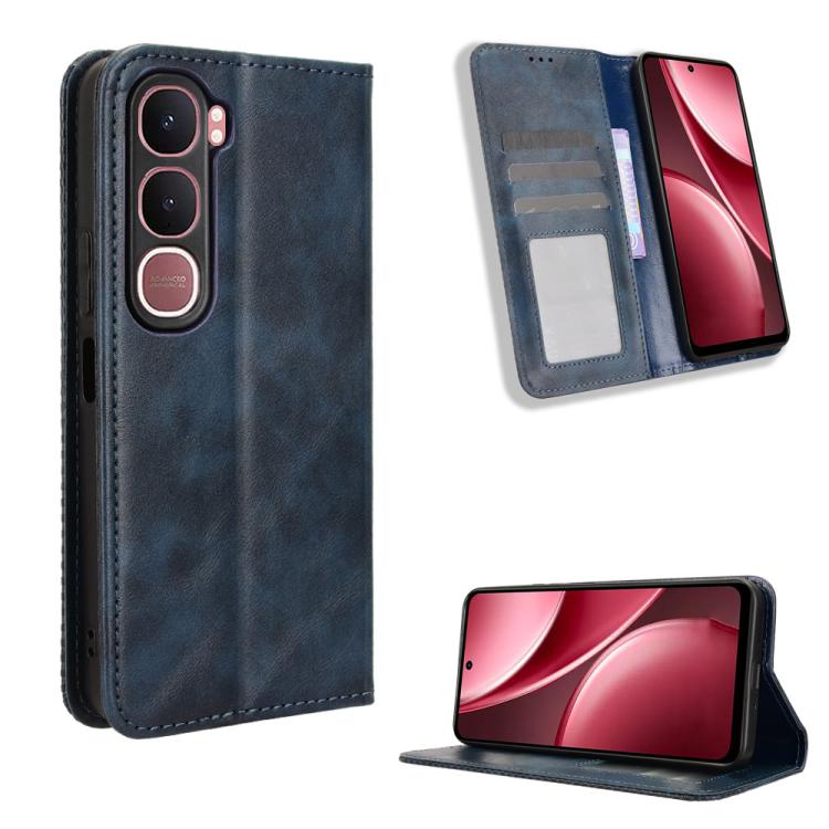 Magnetic Buckle Retro Texture Leather Phone Case