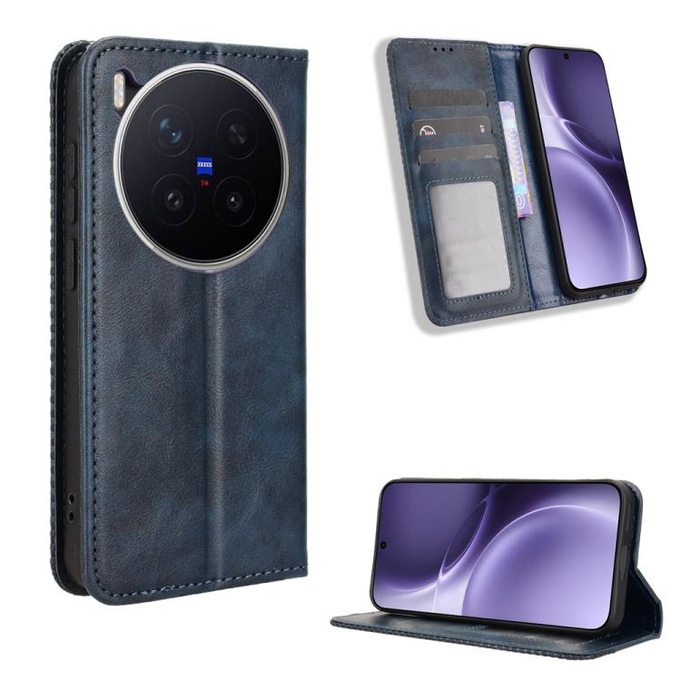 Magnetic Buckle Retro Texture Leather Phone Case