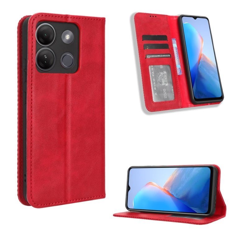Magnetic Buckle Retro Texture Leather Phone Case, For Infinix Smart 7 Plus, For Infinix Note 30 5G, For Infinix Smart 7 HD X6516, For Infinix Note 30i, For Infinix Note 30 Pro, For Infinix Note 30 4G, For Infinix Note 30 VIP