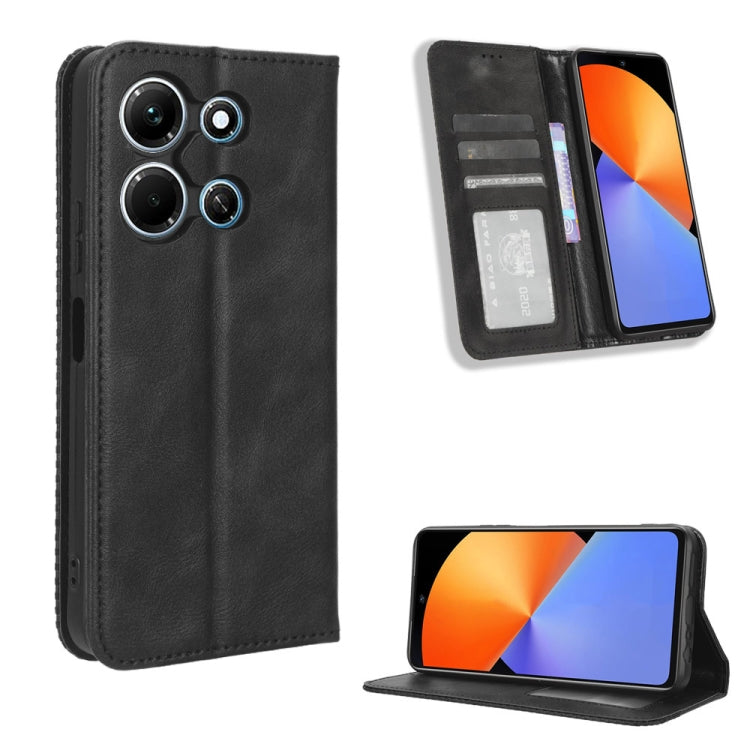Magnetic Buckle Retro Texture Leather Phone Case, For Infinix Smart 7 Plus, For Infinix Note 30 5G, For Infinix Smart 7 HD X6516, For Infinix Note 30i, For Infinix Note 30 Pro, For Infinix Note 30 4G, For Infinix Note 30 VIP