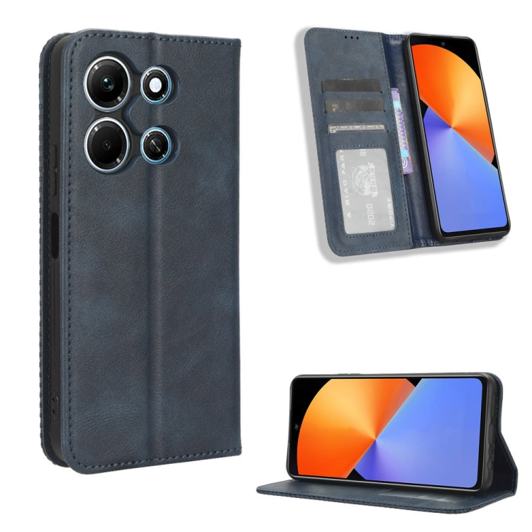 Magnetic Buckle Retro Texture Leather Phone Case, For Infinix Smart 7 Plus, For Infinix Note 30 5G, For Infinix Smart 7 HD X6516, For Infinix Note 30i, For Infinix Note 30 Pro, For Infinix Note 30 4G, For Infinix Note 30 VIP