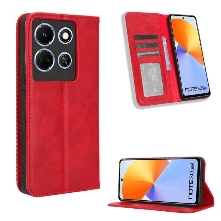 Magnetic Buckle Retro Texture Leather Phone Case, For Infinix Note 30 4G, For Infinix Note 30 VIP