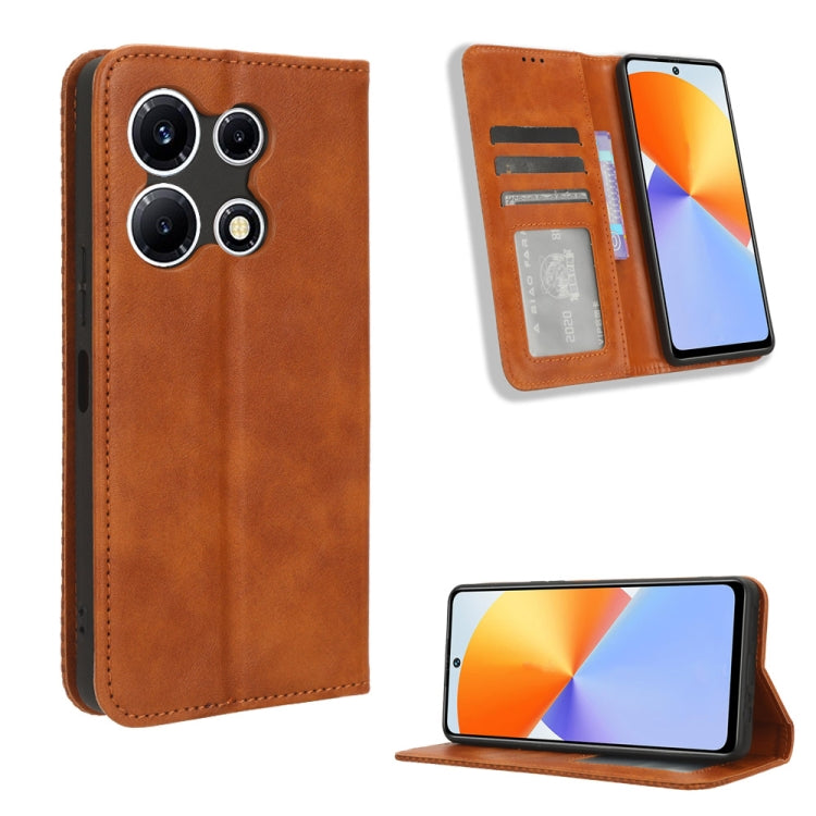Magnetic Buckle Retro Texture Leather Phone Case, For Infinix Smart 7 Plus, For Infinix Note 30 5G, For Infinix Smart 7 HD X6516, For Infinix Note 30i, For Infinix Note 30 Pro, For Infinix Note 30 4G, For Infinix Note 30 VIP