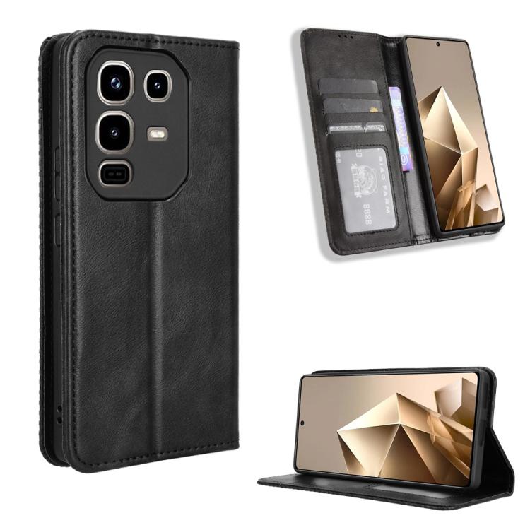 Magnetic Buckle Retro Texture Leather Phone Case, For Infinix Smart 10 / Tecno Pop 10 4G, For Infinix Hot 60i 5G / Tecno Spark Go 5G, For Infinix Hot 60i 4G / Hot 60 5G, For Infinix Hot 60 Pro+ 4G, For Infinix Hot 60 Pro 4G, For Infinix Smart 10 Plus 4...