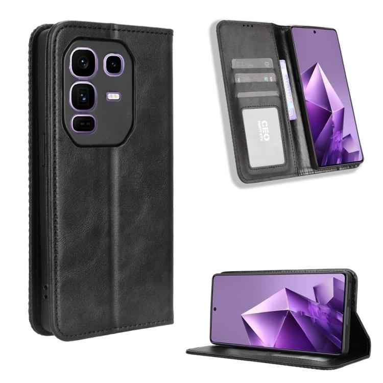 Magnetic Buckle Retro Texture Leather Phone Case, For Infinix Smart 10 / Tecno Pop 10 4G, For Infinix Hot 60i 5G / Tecno Spark Go 5G, For Infinix Hot 60i 4G / Hot 60 5G, For Infinix Hot 60 Pro+ 4G, For Infinix Hot 60 Pro 4G, For Infinix Smart 10 Plus 4...