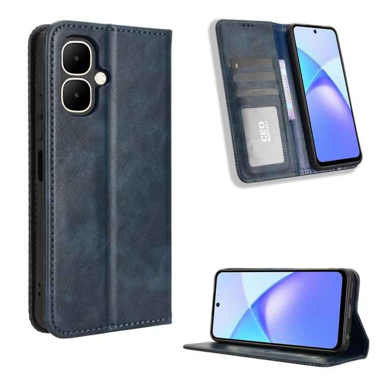 Magnetic Buckle Retro Texture Leather Phone Case, For Infinix Smart 10 / Tecno Pop 10 4G, For Infinix Hot 60i 5G / Tecno Spark Go 5G, For Infinix Hot 60i 4G / Hot 60 5G, For Infinix Hot 60 Pro+ 4G, For Infinix Hot 60 Pro 4G, For Infinix Smart 10 Plus 4...