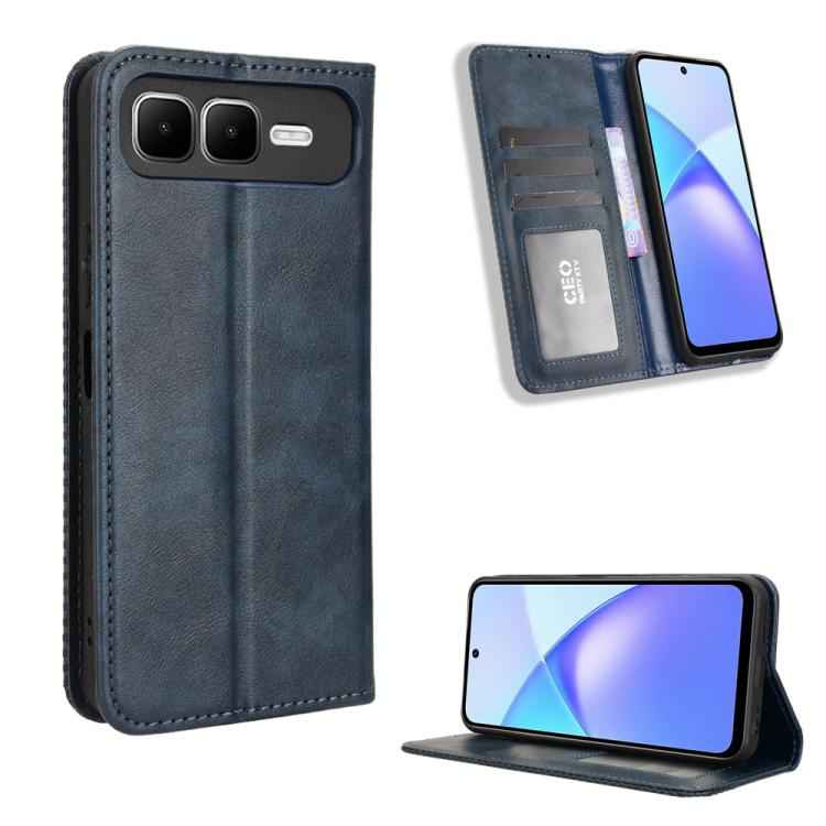 Magnetic Buckle Retro Texture Leather Phone Case, For Infinix Smart 10 / Tecno Pop 10 4G, For Infinix Hot 60i 5G / Tecno Spark Go 5G, For Infinix Hot 60i 4G / Hot 60 5G, For Infinix Hot 60 Pro+ 4G, For Infinix Hot 60 Pro 4G, For Infinix Smart 10 Plus 4...