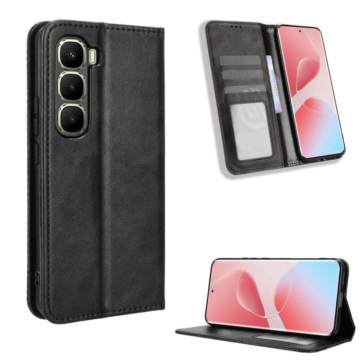 Magnetic Buckle Retro Texture Leather Phone Case, For Infinix Smart 10 / Tecno Pop 10 4G, For Infinix Hot 60i 5G / Tecno Spark Go 5G, For Infinix Hot 60i 4G / Hot 60 5G, For Infinix Hot 60 Pro+ 4G, For Infinix Hot 60 Pro 4G, For Infinix Smart 10 Plus 4...