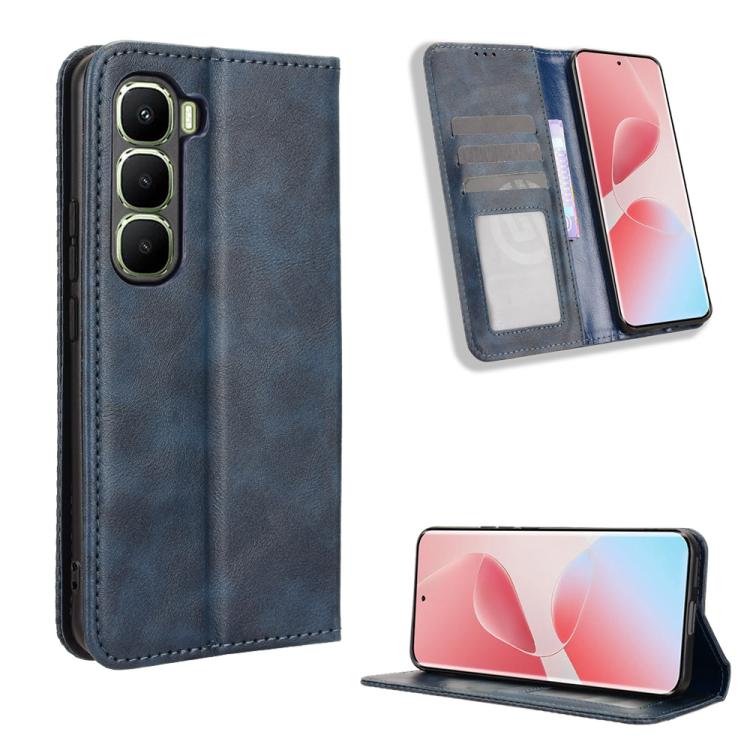 Magnetic Buckle Retro Texture Leather Phone Case, For Infinix Smart 10 / Tecno Pop 10 4G, For Infinix Hot 60i 5G / Tecno Spark Go 5G, For Infinix Hot 60i 4G / Hot 60 5G, For Infinix Hot 60 Pro+ 4G, For Infinix Hot 60 Pro 4G, For Infinix Smart 10 Plus 4...