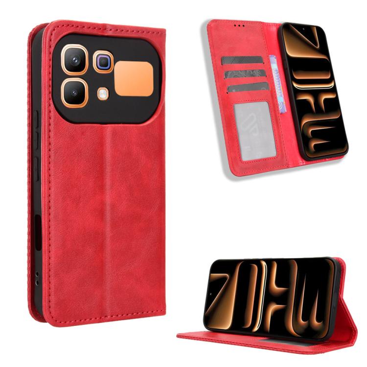 Magnetic Buckle Retro Texture Leather Phone Case, For Infinix GT 50 Pro 5G, For Infinix Hot 70 4G, For Infinix Note 60 Ultra 5G, For Infinix Note Edge 5G, For Infinix Smart 20 4G, For Infinix Note 60 / 60 Pro 5G, For Infinix Hot 60i 5G / Tecno Spark Go...