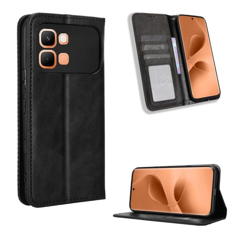 Magnetic Buckle Retro Texture Leather Phone Case, For Infinix GT 50 Pro 5G, For Infinix Hot 70 4G, For Infinix Note 60 Ultra 5G, For Infinix Note Edge 5G, For Infinix Smart 20 4G, For Infinix Note 60 / 60 Pro 5G, For Infinix Hot 60i 5G / Tecno Spark Go...
