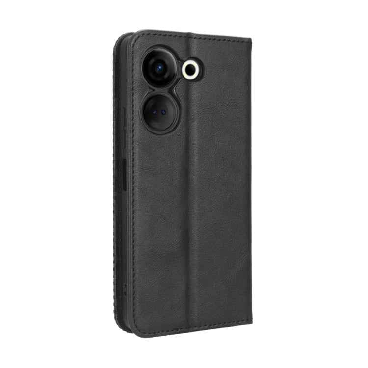 Magnetic Buckle Retro Texture Leather Phone Case, For Tecno Camon 20 Pro