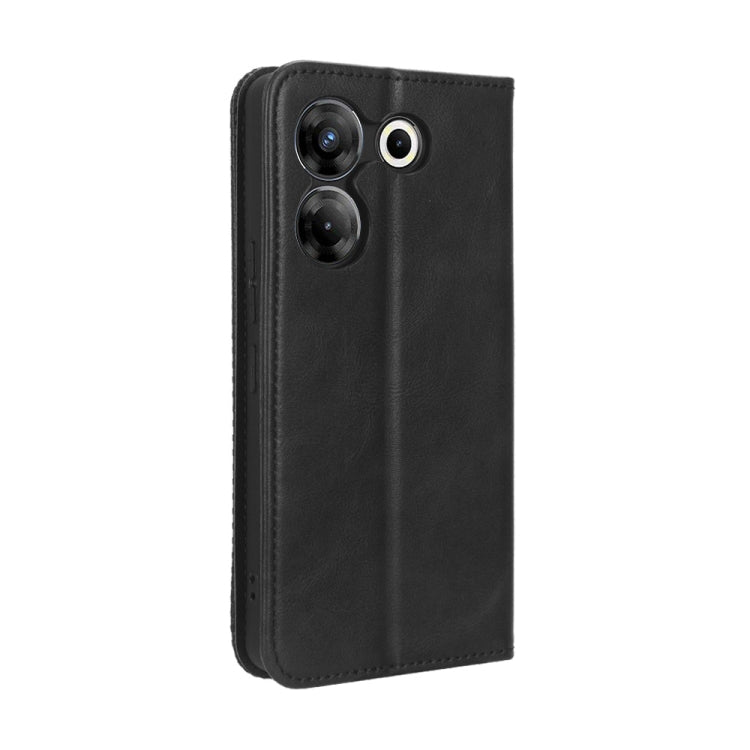 Magnetic Buckle Retro Texture Leather Phone Case, For Tecno Camon 20 Pro 5G, For Tecno Camon 20 Pro