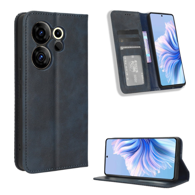 Magnetic Buckle Retro Texture Leather Phone Case, For Tecno Pova 6 4G, For Tecno Camon 30 Pro 5G, For Tecno Camon 30 5G / 4G, For Tecno Pova 6 Pro 5G, For Tecno Spark 20 Pro+ 4G, For Tecno Spark 20 Pro 4G, For Tecno Spark Go 2024, For Tecno Spark 20 4G...