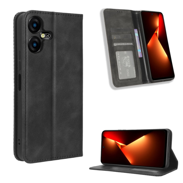 Magnetic Buckle Retro Texture Leather Phone Case, For Tecno Pova 6 4G, For Tecno Camon 30 Pro 5G, For Tecno Camon 30 5G / 4G, For Tecno Pova 6 Pro 5G, For Tecno Spark 20 Pro+ 4G, For Tecno Spark 20 Pro 4G, For Tecno Spark Go 2024, For Tecno Spark 20 4G...