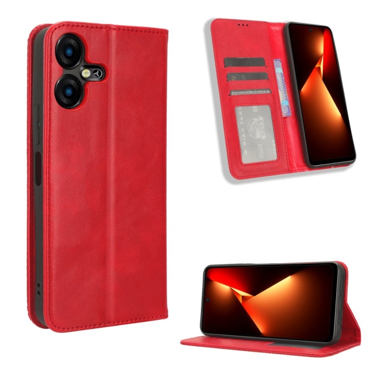 Magnetic Buckle Retro Texture Leather Phone Case, For Tecno Pova 6 4G, For Tecno Camon 30 Pro 5G, For Tecno Camon 30 5G / 4G, For Tecno Pova 6 Pro 5G, For Tecno Spark 20 Pro+ 4G, For Tecno Spark 20 Pro 4G, For Tecno Spark Go 2024, For Tecno Spark 20 4G...