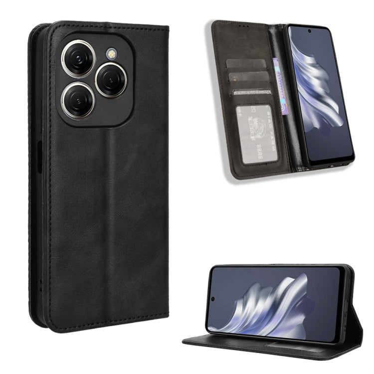 Magnetic Buckle Retro Texture Leather Phone Case, For Tecno Pova 6 4G, For Tecno Camon 30 Pro 5G, For Tecno Camon 30 5G / 4G, For Tecno Pova 6 Pro 5G, For Tecno Spark 20 Pro+ 4G, For Tecno Spark 20 Pro 4G, For Tecno Spark Go 2024, For Tecno Spark 20 4G...