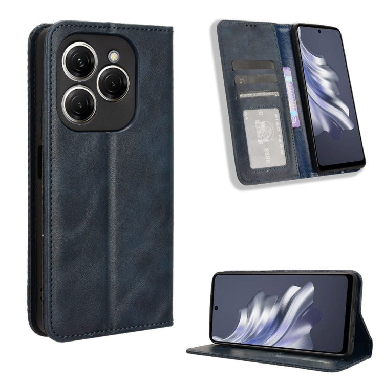 Magnetic Buckle Retro Texture Leather Phone Case, For Tecno Pova 6 4G, For Tecno Camon 30 Pro 5G, For Tecno Camon 30 5G / 4G, For Tecno Pova 6 Pro 5G, For Tecno Spark 20 Pro+ 4G, For Tecno Spark 20 Pro 4G, For Tecno Spark Go 2024, For Tecno Spark 20 4G...