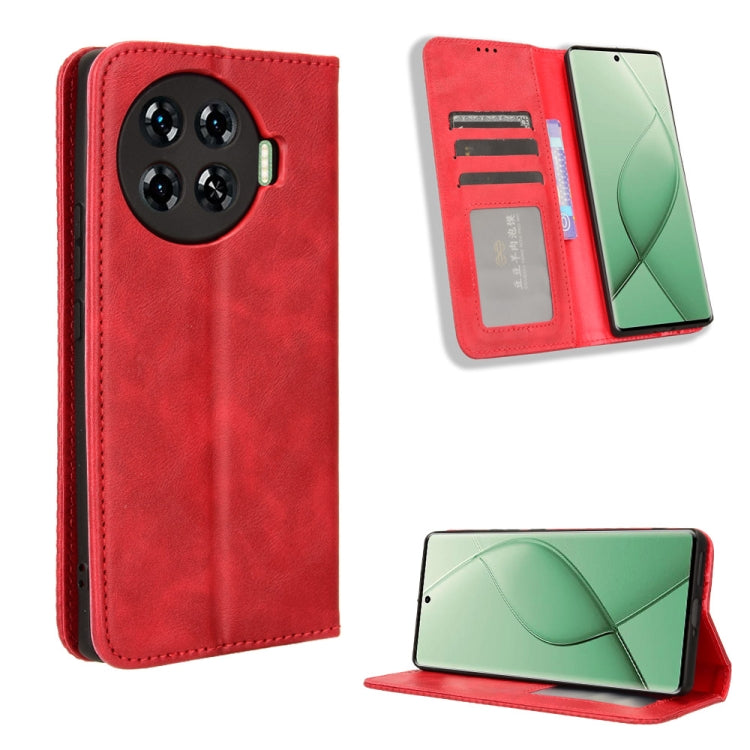 Magnetic Buckle Retro Texture Leather Phone Case, For Tecno Pova 6 4G, For Tecno Camon 30 Pro 5G, For Tecno Camon 30 5G / 4G, For Tecno Pova 6 Pro 5G, For Tecno Spark 20 Pro+ 4G, For Tecno Spark 20 Pro 4G, For Tecno Spark Go 2024, For Tecno Spark 20 4G...
