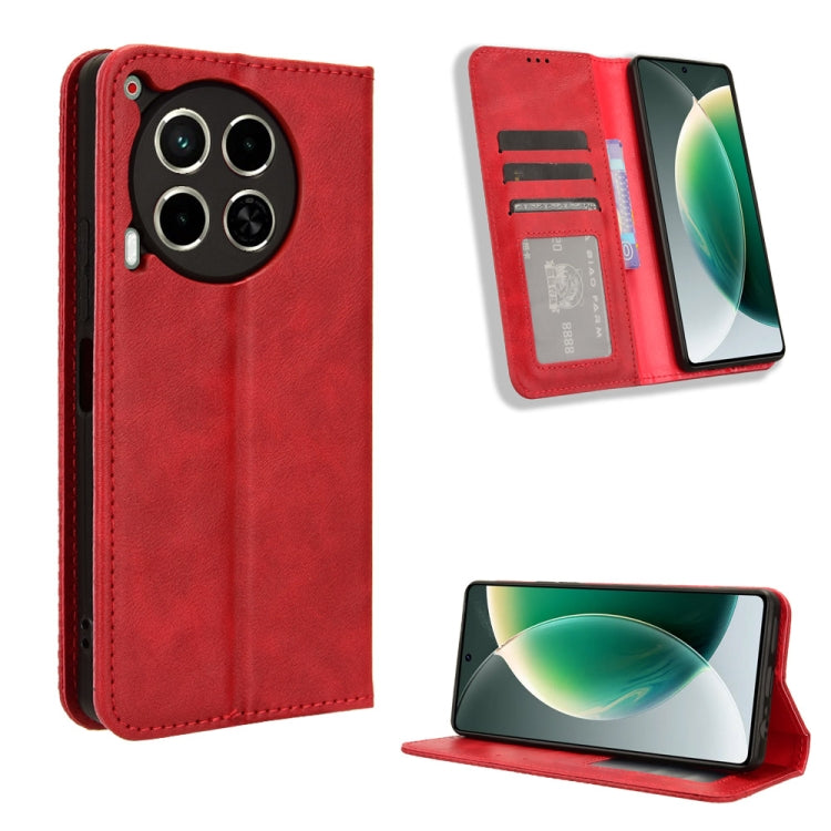 Magnetic Buckle Retro Texture Leather Phone Case, For Tecno Pova 6 4G, For Tecno Camon 30 Pro 5G, For Tecno Camon 30 5G / 4G, For Tecno Pova 6 Pro 5G, For Tecno Spark 20 Pro+ 4G, For Tecno Spark 20 Pro 4G, For Tecno Spark Go 2024, For Tecno Spark 20 4G...