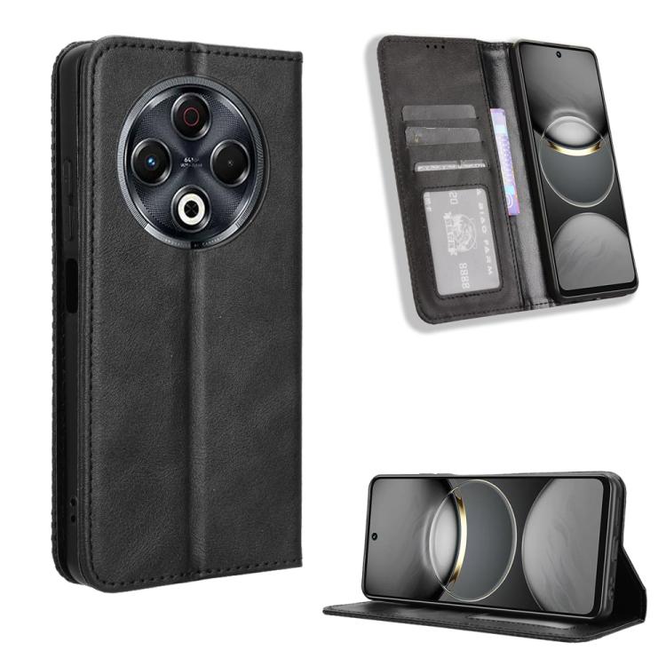 Magnetic Buckle Retro Texture Leather Phone Case, For Tecno Spark 40 4G, For Tecno Pova 7 Ultra 5G, For Tecno Pova 7 4G, For Tecno Spark Go 2 4G, For Tecno Pova Curve 5G, For Tecno Camon 40 Pro 4G / 5G, For Tecno Camon 40 Premier 5G, For Tecno Camon 40...