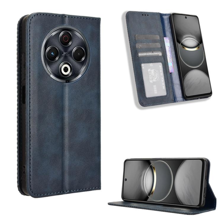Magnetic Buckle Retro Texture Leather Phone Case, For Tecno Spark 40 4G, For Tecno Pova 7 Ultra 5G, For Tecno Pova 7 4G, For Tecno Spark Go 2 4G, For Tecno Pova Curve 5G, For Tecno Camon 40 Pro 4G / 5G, For Tecno Camon 40 Premier 5G, For Tecno Camon 40...