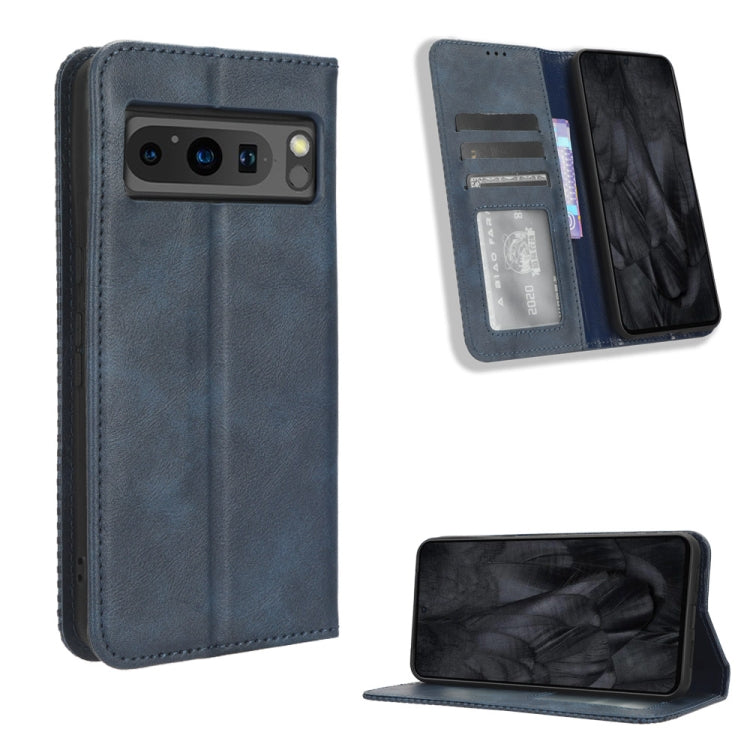 Magnetic Buckle Retro Texture Leather Phone Case, For Google Pixel 10 Pro XL, For Google Pixel 10 Pro / 10, For Google Pixel 9a, For Google Pixel 9 Pro, For Google Pixel 9, For Google Pixel 8a, For Google Pixel 8 Pro, For Google Pixel 8