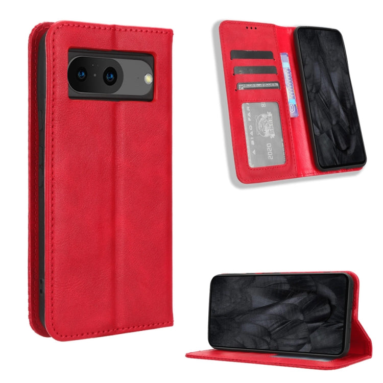 Magnetic Buckle Retro Texture Leather Phone Case, For Google Pixel 10 Pro XL, For Google Pixel 10 Pro / 10, For Google Pixel 9a, For Google Pixel 9 Pro, For Google Pixel 9, For Google Pixel 8a, For Google Pixel 8 Pro, For Google Pixel 8