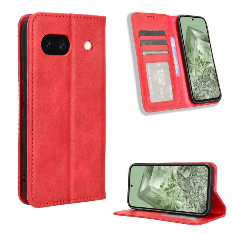 Magnetic Buckle Retro Texture Leather Phone Case, For Google Pixel 10 Pro XL, For Google Pixel 10 Pro / 10, For Google Pixel 9a, For Google Pixel 9 Pro, For Google Pixel 9, For Google Pixel 8a, For Google Pixel 8 Pro, For Google Pixel 8